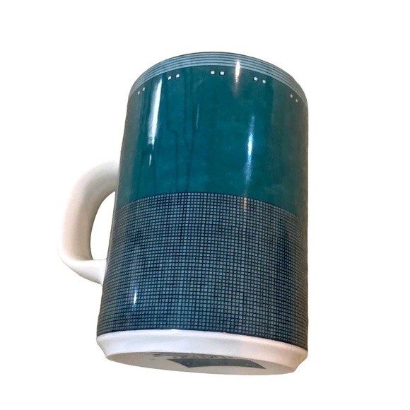 Vintage 1990’s Dansk gridworks teal mugs set of 7 microwave safe 10oz 4 in - Picture 5 of 9